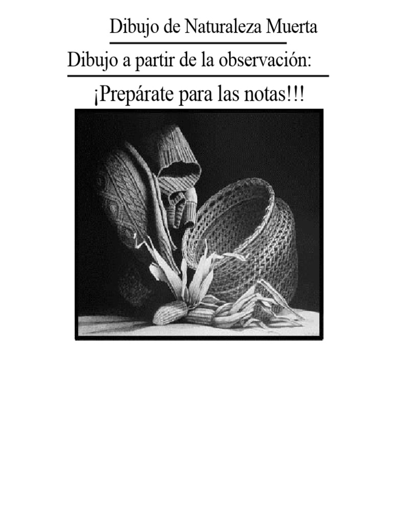 Técnicas para Dibujo de Naturaleza Muerta | PDF | Dibujo | Pinturas