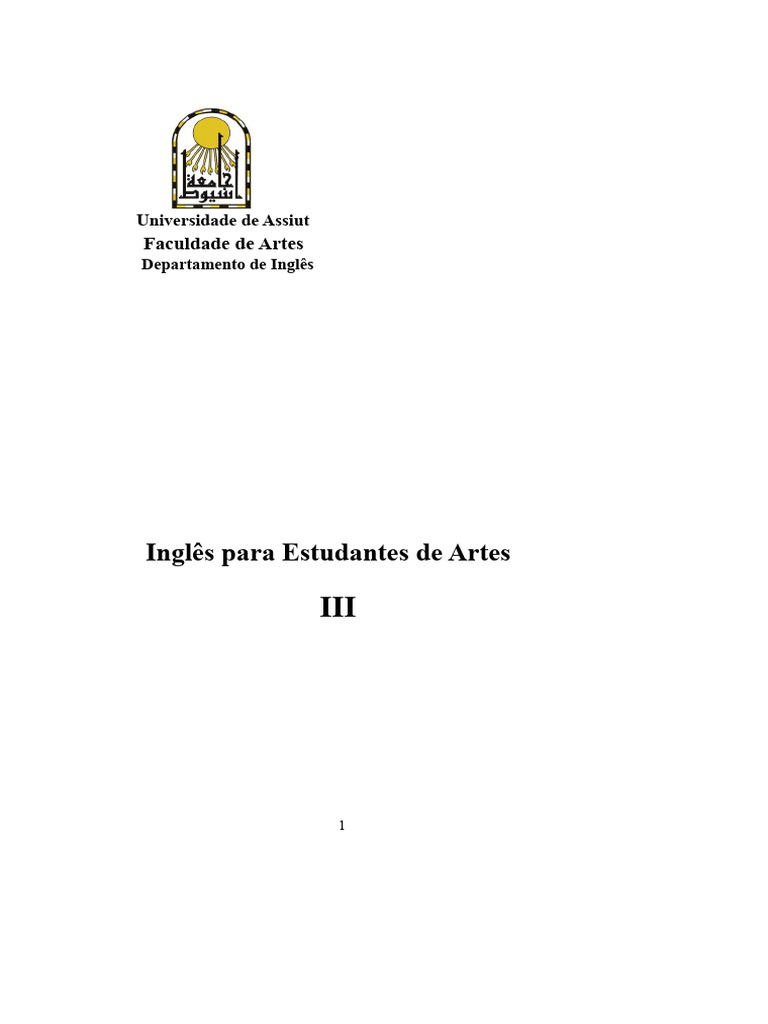 Curso de Inglês para Artes III | PDF | Tempo | Pronome