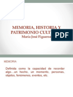Memoria, Historia y Patrimonio Cultural PDF