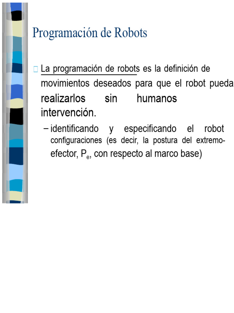 Programación de Robots: Métodos y Lenguajes | PDF | Robótica | Robot