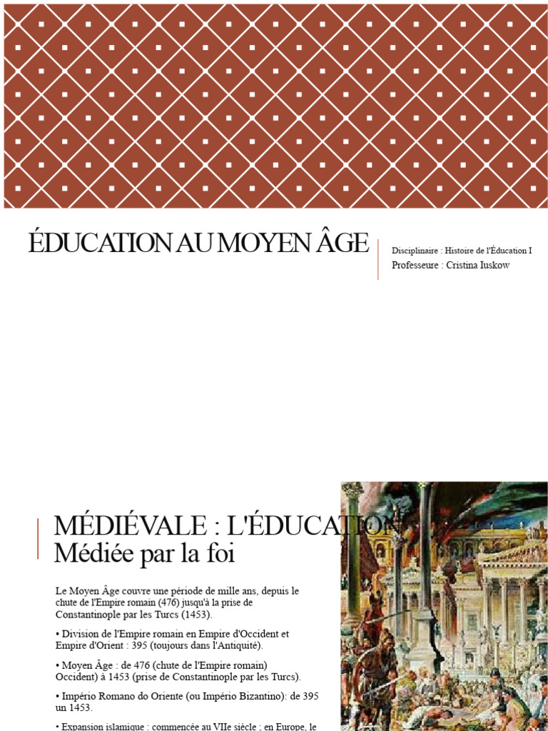Éducation au Moyen Âge : Églises et Savoirs | PDF | Empire byzantin ...