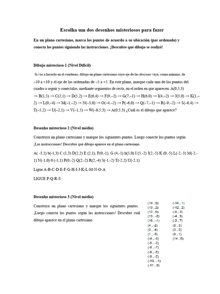 Dibujo Misterioso - Geogebra | PDF