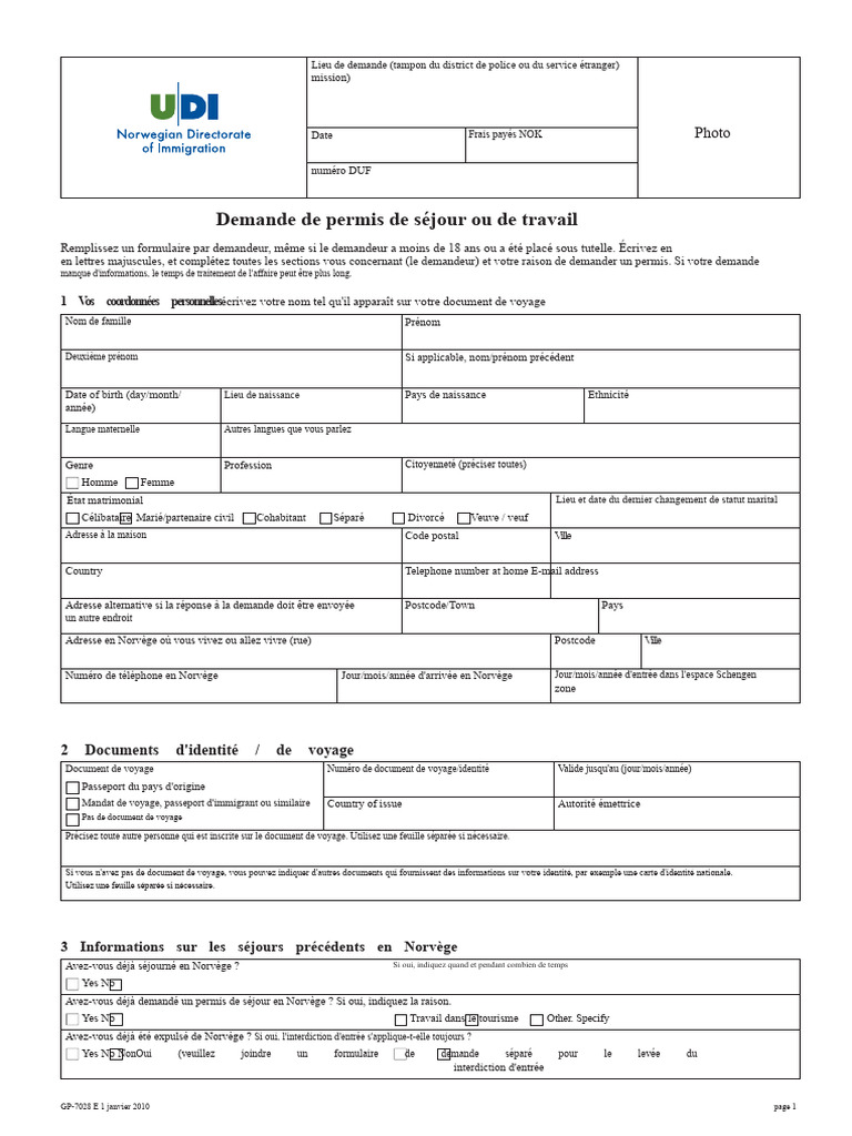 Demande de permis de séjour ou de travail | PDF | Crimes | Crime et ...