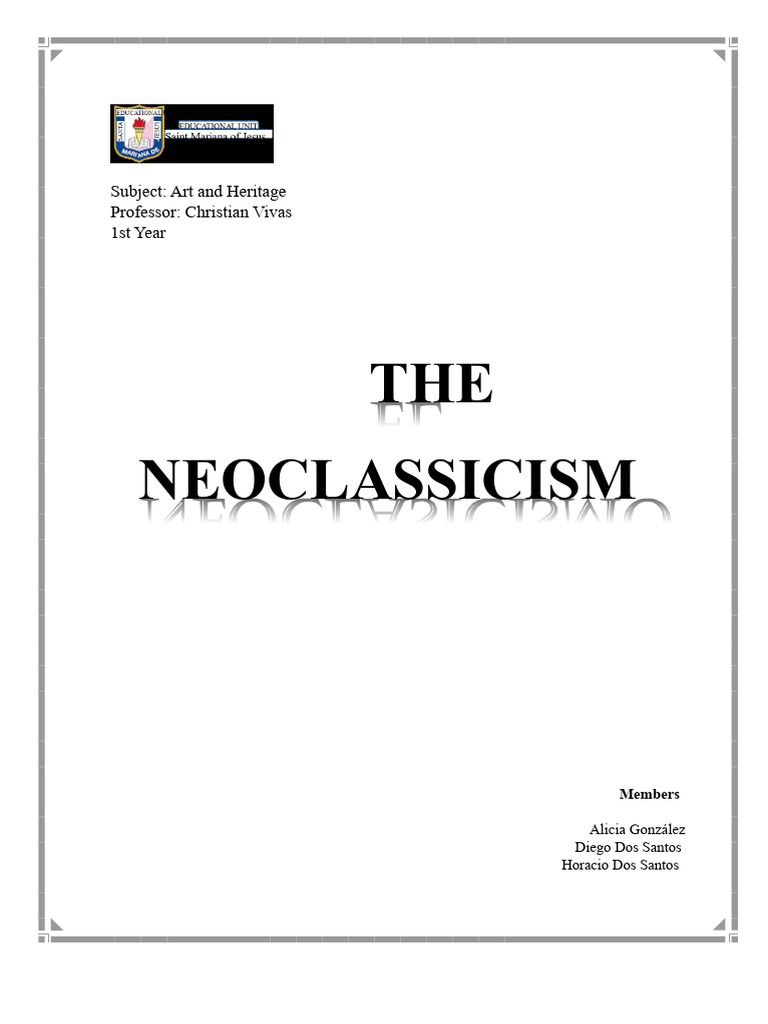 Neoclassicism | PDF | Baroque | Age Of Enlightenment