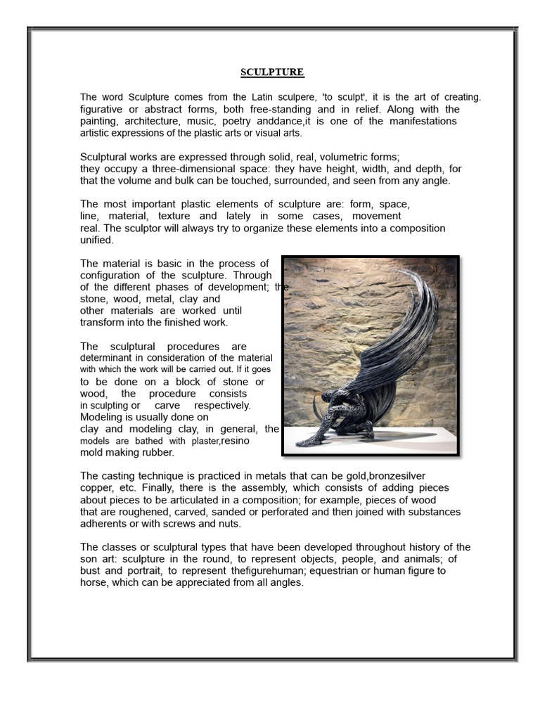 Understanding Sculpture: Techniques & History | PDF | Sculpture | Relief