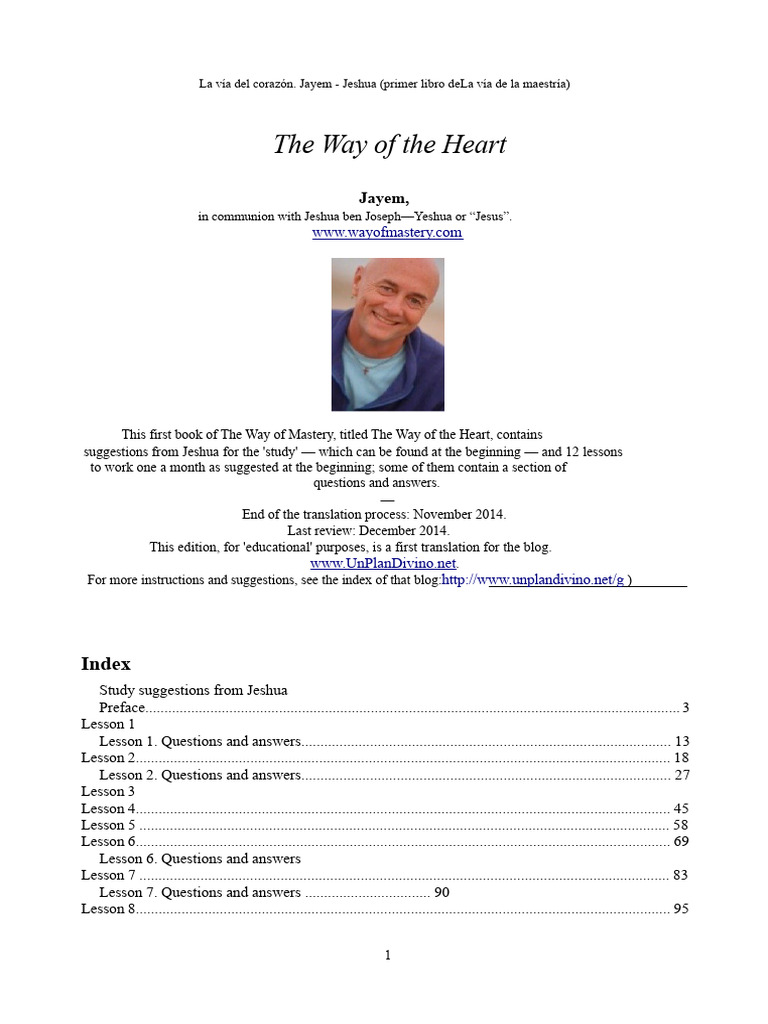 The Way of the Heart: Jeshua's Teachings | PDF | Experience | Soul