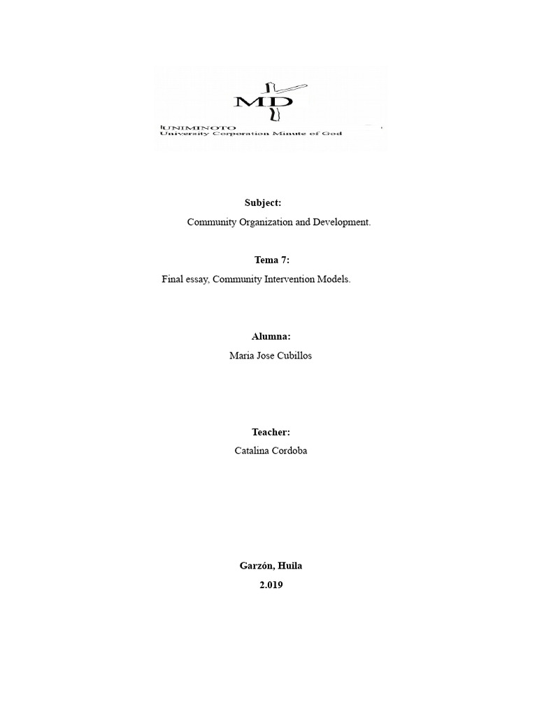 Community Intervention Models Explained | PDF | Action Research ...