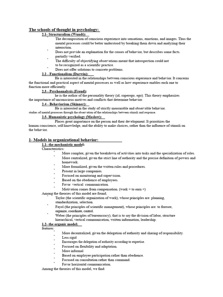 Key Psychology Theories and Models | PDF | Motivational | Motivation