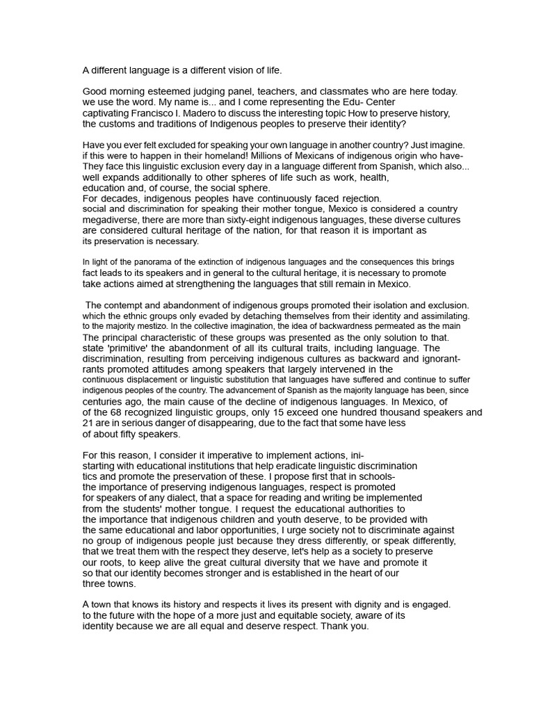 Preserving Indigenous Languages in Mexico | PDF | Mexico | Indigenous ...