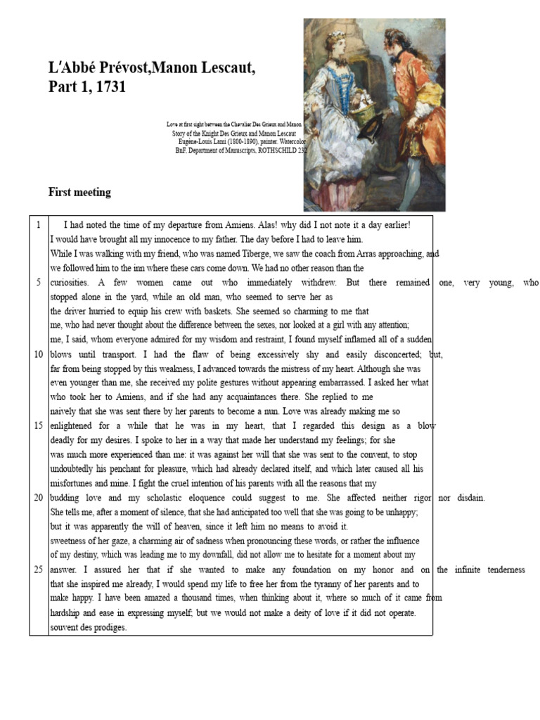 The_1st_meeting_DG_and_Manon_Linear_reading_text_10_sheet | PDF ...
