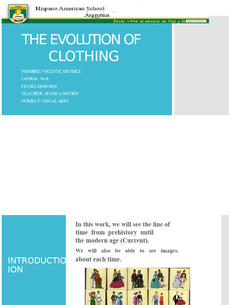 Evolution of Clothing Through Ages | PDF | Clothing | Fashion