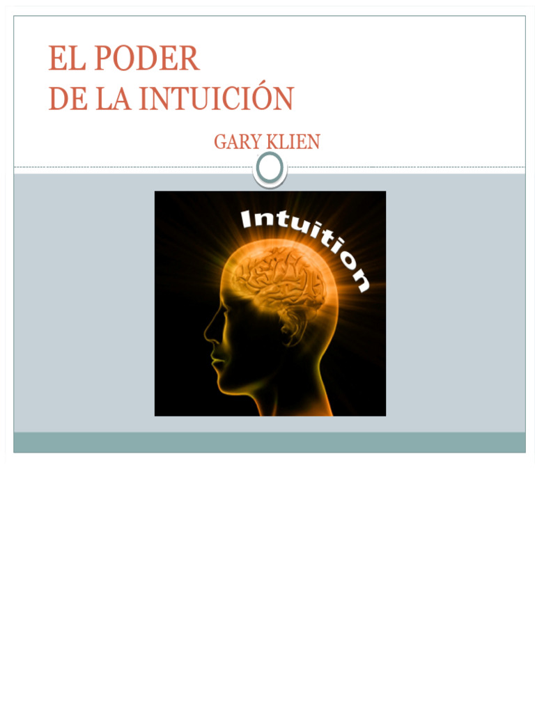 Desarrolla y Aplica tu Intuición | PDF | Toma de decisiones | Intuición