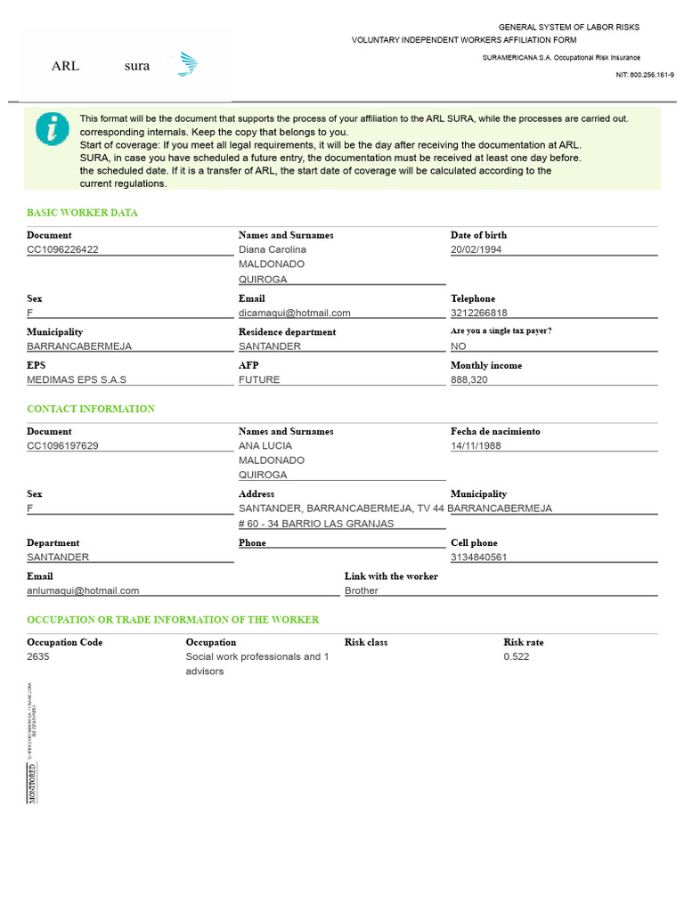 ARL Sura Affiliation Form | PDF | Hazards