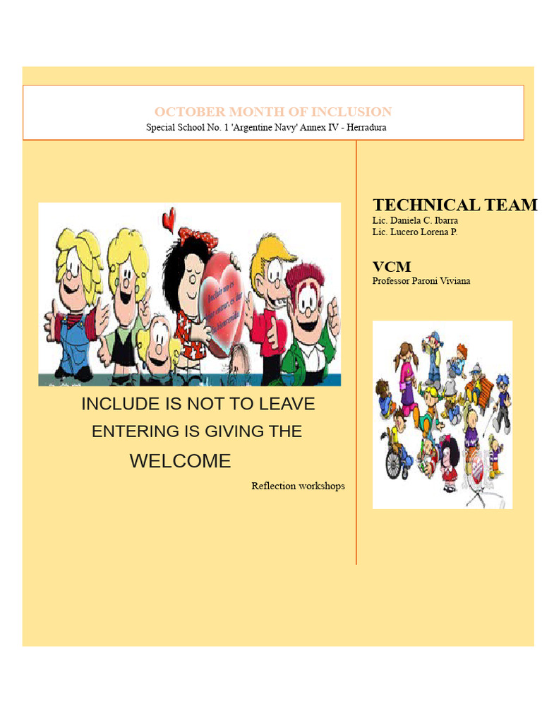 October Inclusion Awareness Workshops | PDF | Sound | Conversation