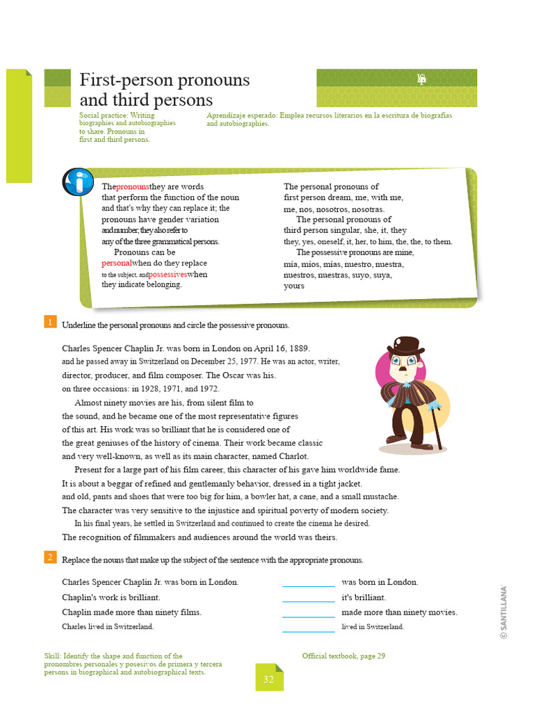First and third person pronouns | PDF | Grammatical Gender | Plural