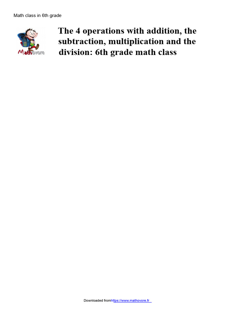 Lesson 3 The-4-Operations-With-Addition-Subtraction-Multiplication-And ...