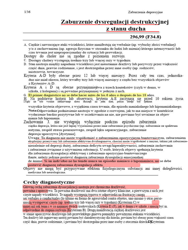 DSM - Dysregulacja Nastroju | PDF