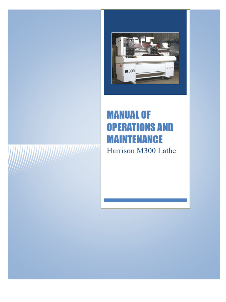 Harrison M300 Lathe Maintenance Guide | PDF | Machining | Industrial ...