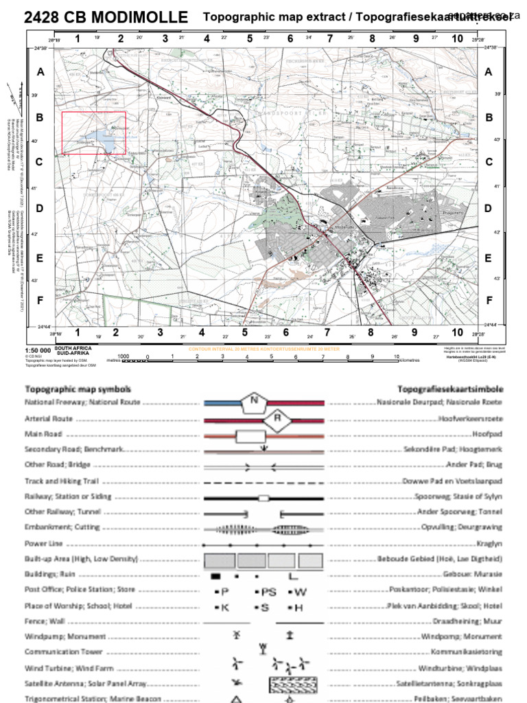 South Africa Topographic Map Extract | PDF | Earth Sciences ...