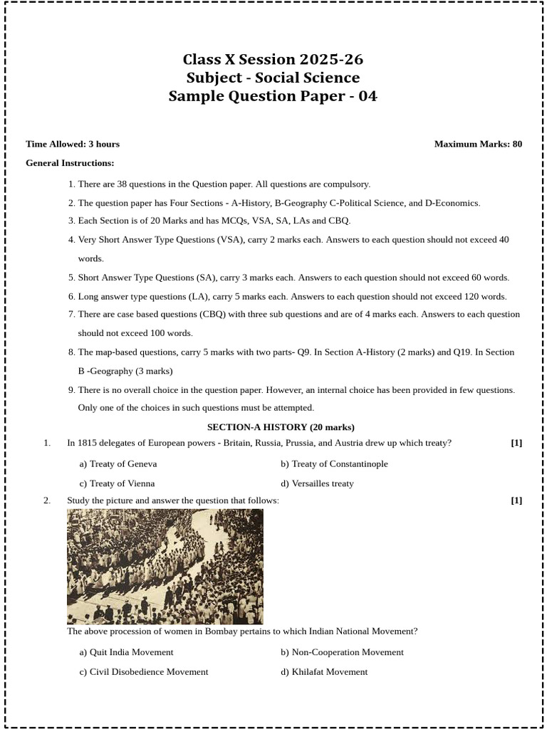 Social Sample Paper 4_251213_115630 | PDF | Pollution | Belgium