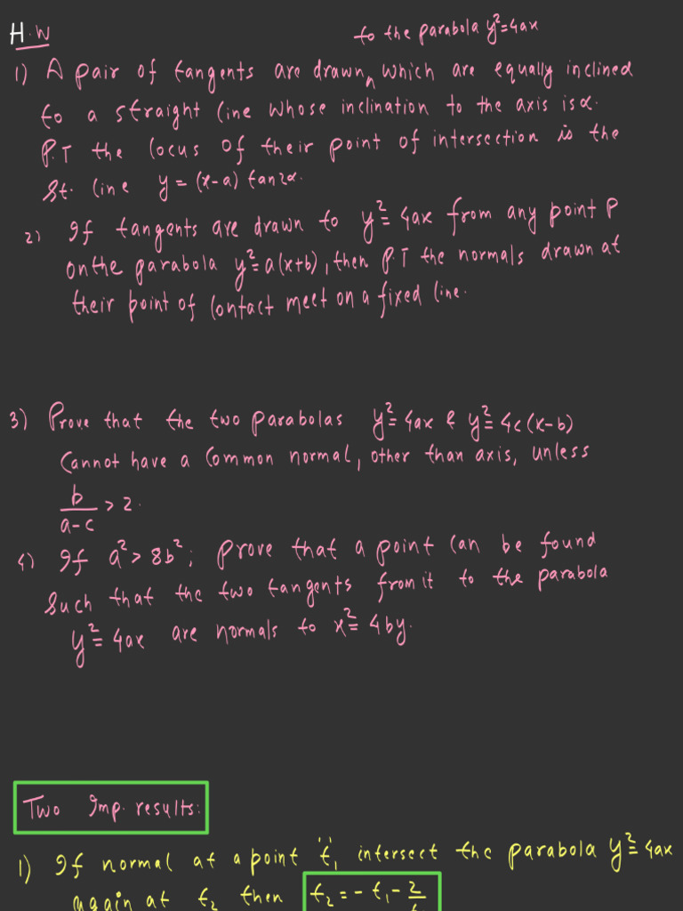 Parabola Lecture - 06 | PDF