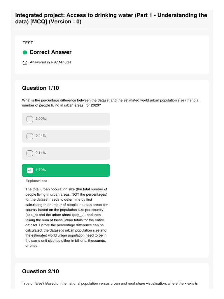 Answer-1758510353-Integrated-project-Access-to-drinking-water-Part-1 ...
