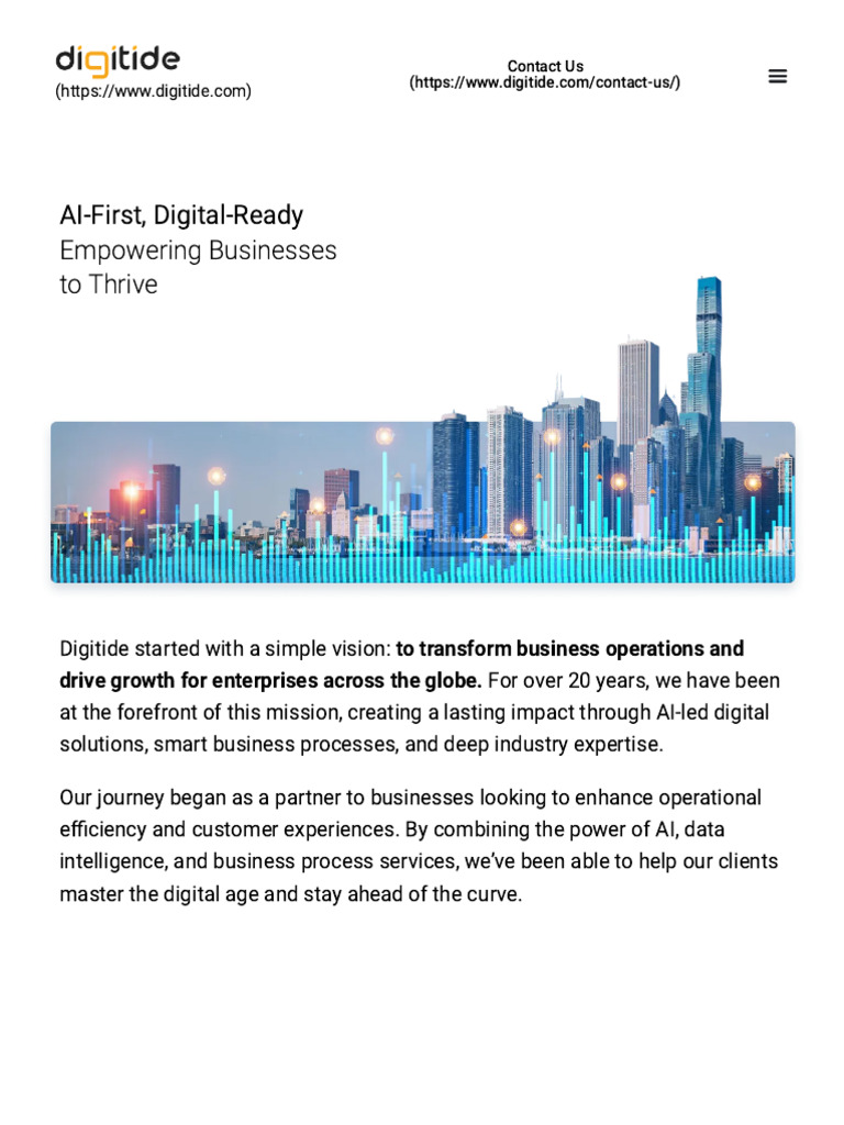 AI-Driven Business Solutions by Digitide | PDF | Artificial ...