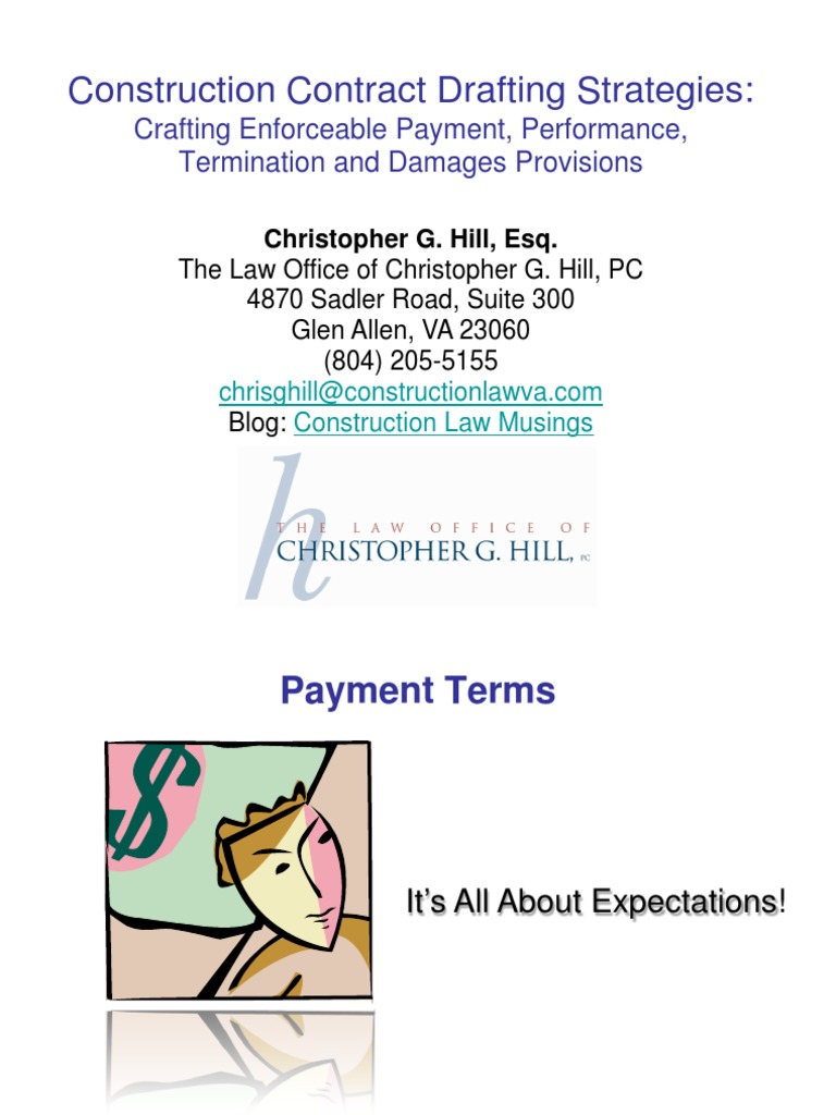 Construction Contract Drafting Strategies Crafting Enforceable