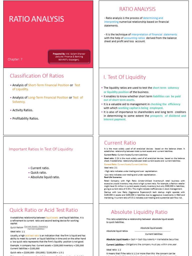 Comprehensive Guide to Ratio Analysis | PDF | Dividend | Equity (Finance)