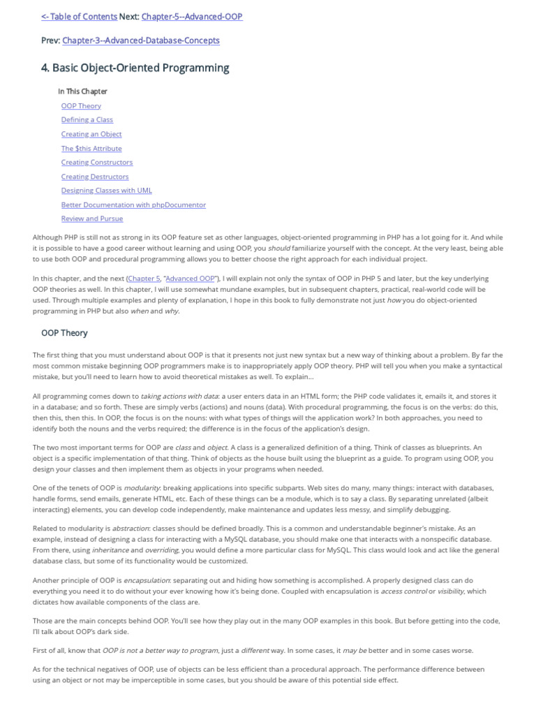 Basic Object-Oriented Programming in PHP | PDF | Class (Computer ...