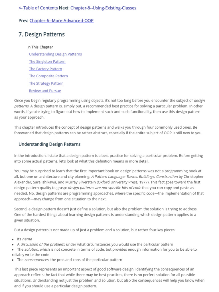 Introduction to Design Patterns in OOP | PDF | Class (Computer ...