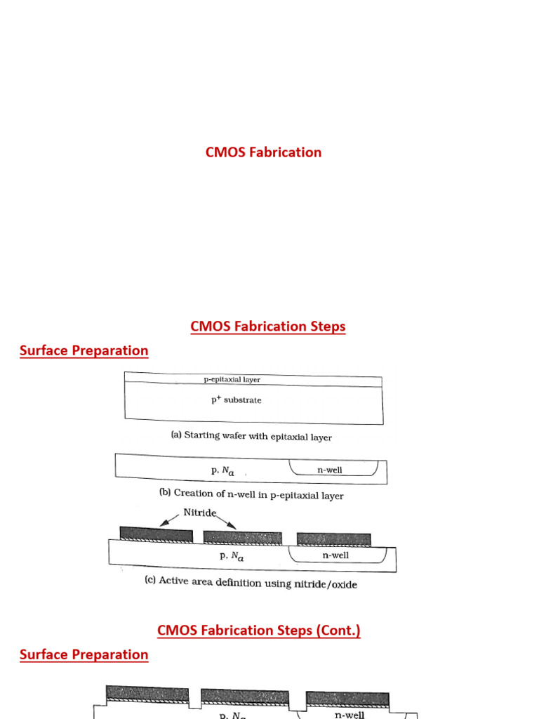 CMOS Fabrication Process Overview | PDF