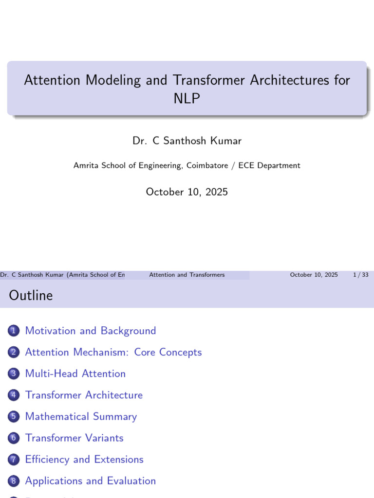 Attention Mechanisms in NLP Transformers | PDF | Algorithms | Cognitive ...