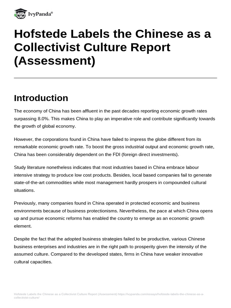 Understanding China's Collectivist Culture | PDF | China | World Politics