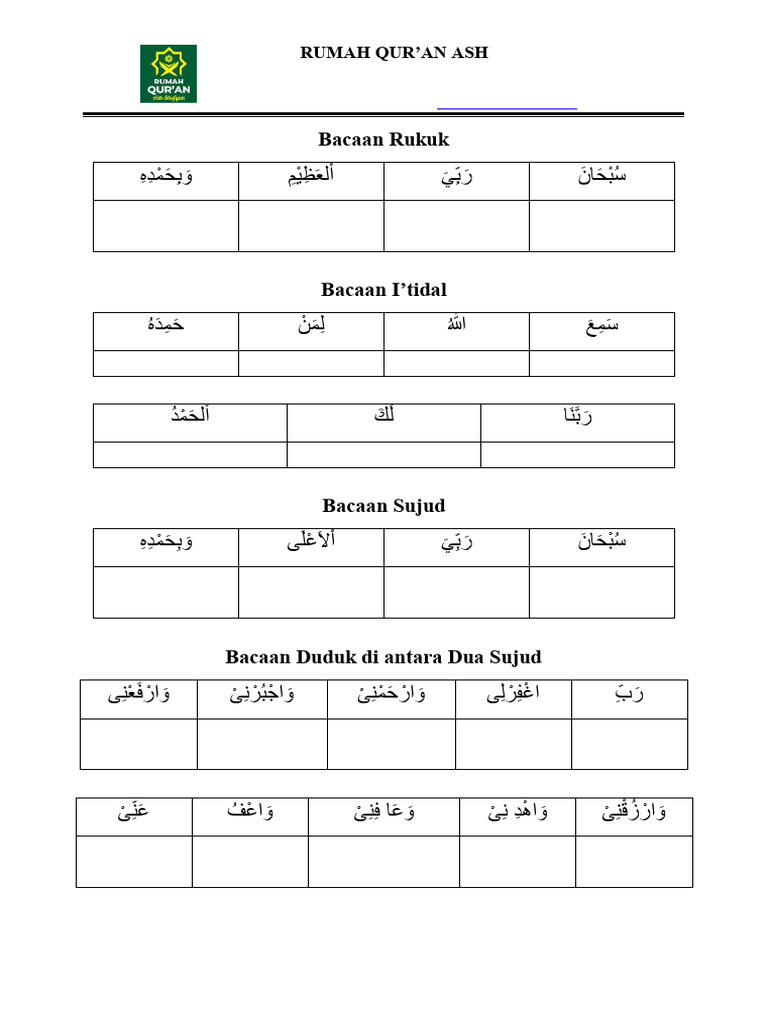 Bacaan Doa Rukuk dan Sujud dalam Islam | PDF