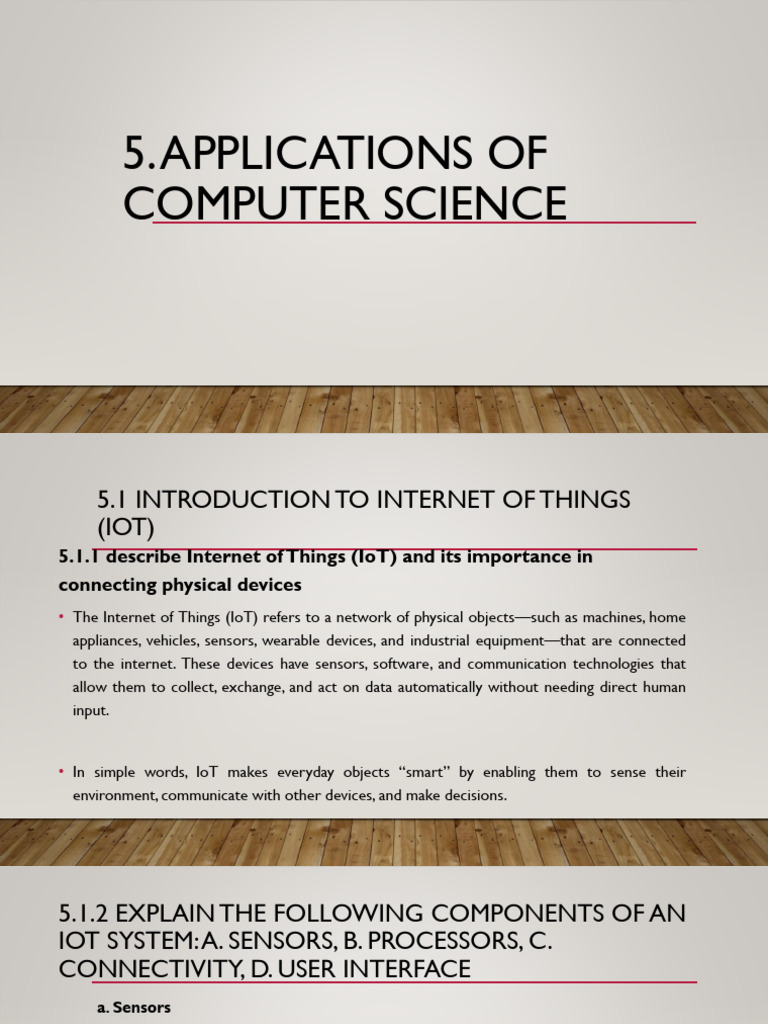 Applications of Computer Science | PDF | Internet Of Things | Wireless ...