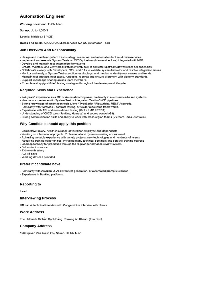 Automation Engineer | PDF | Automation