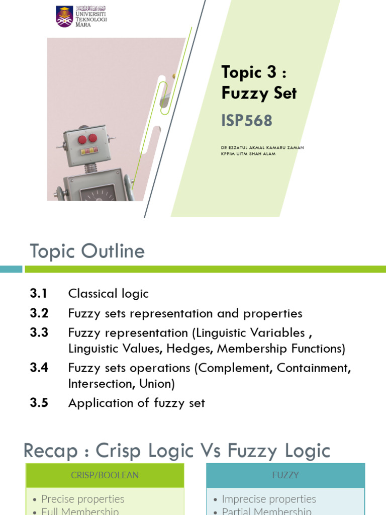 CHAPTER 3 FUZZY SETS | PDF | Fuzzy Logic | Mathematics Of Computing