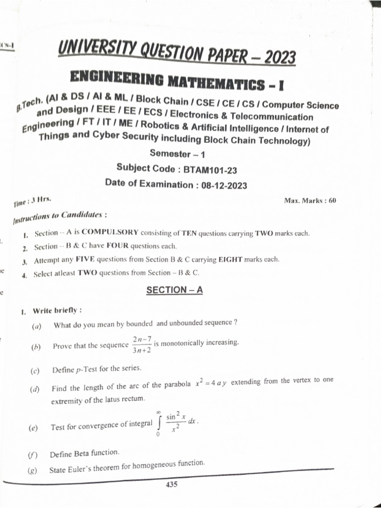 M-1 Pyq | PDF