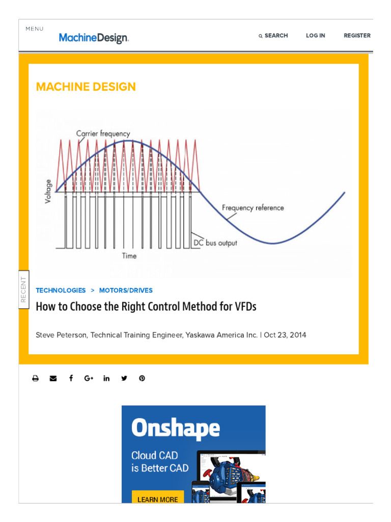 How to Choose the Right Control Method for VFDs | PDF | Electric Motor ...