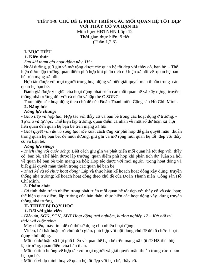 Chu de 1 KNTT | PDF