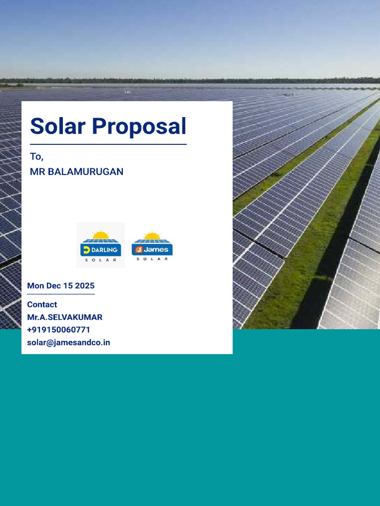 Comprehensive Solar Installation Proposal | PDF | Solar Power ...