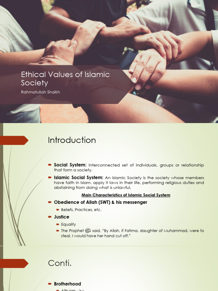 Ethical Values in Islamic Society | PDF | Prophets And Messengers In ...