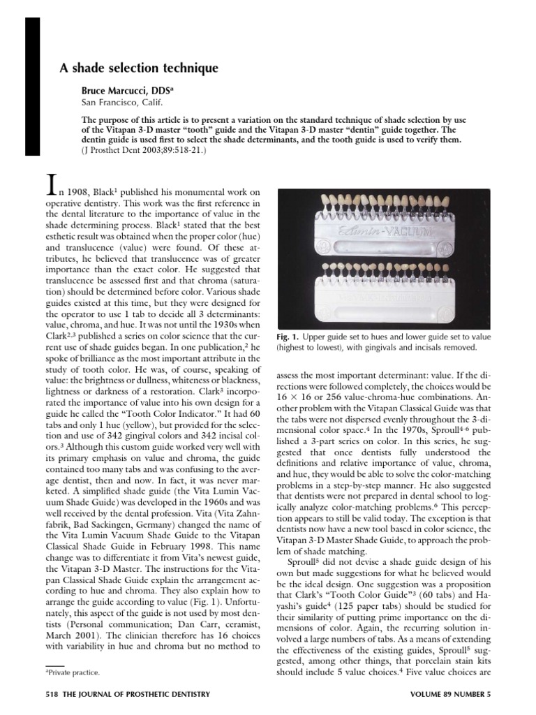 A Shade Selection Technique | PDF | Hue | Color