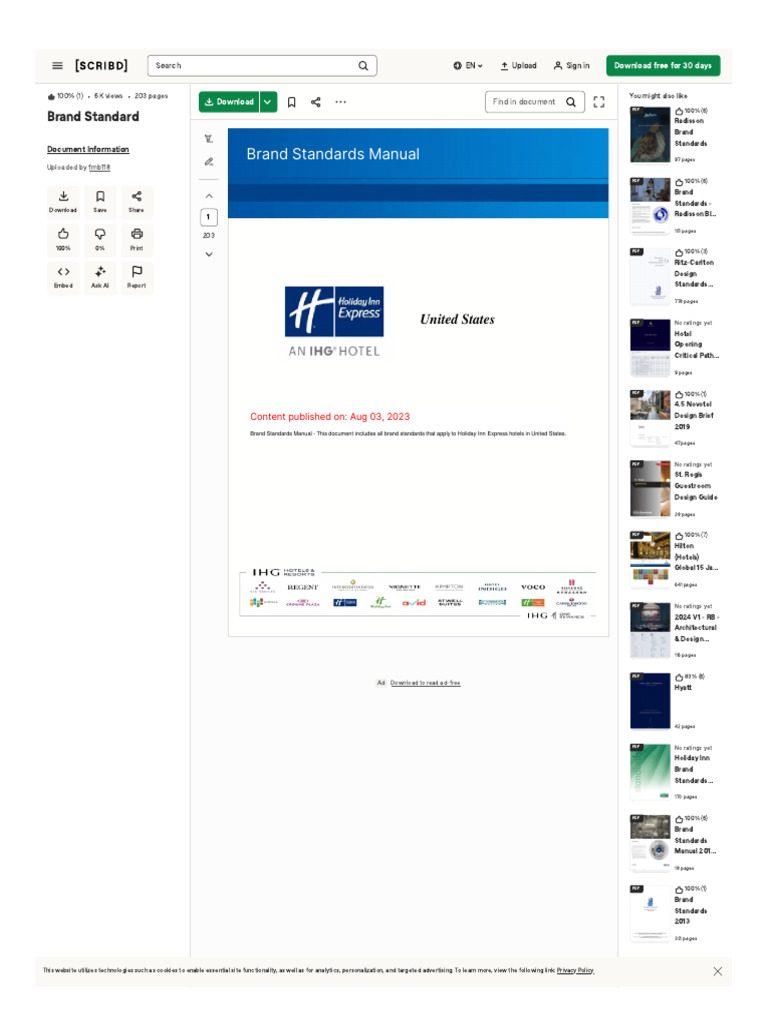 Holiday Inn Express Brand Standards | PDF | Hotel | Franchising