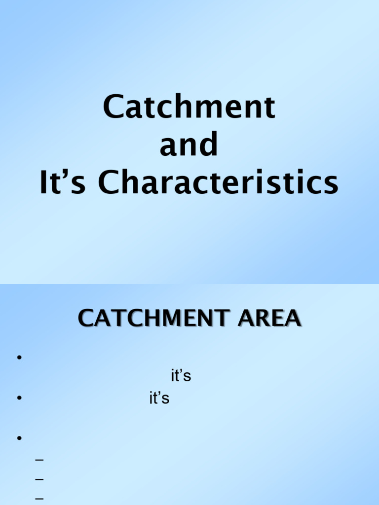Characteristics of Catchment Areas | PDF | Surface Runoff | Drainage Basin