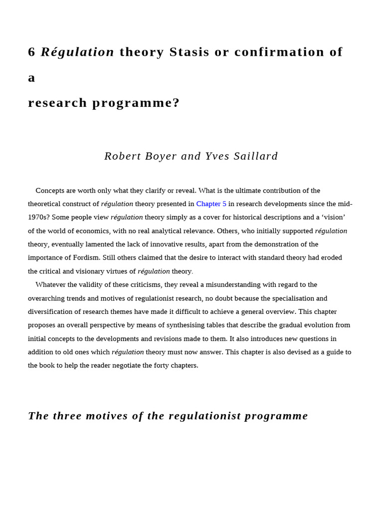 Evolution of Régulation Theory Insights | PDF | Value (Economics) | Money