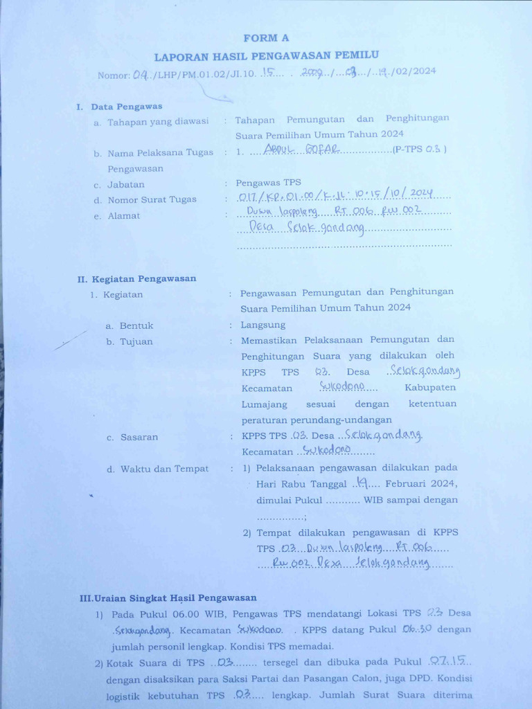 Form A4 | PDF