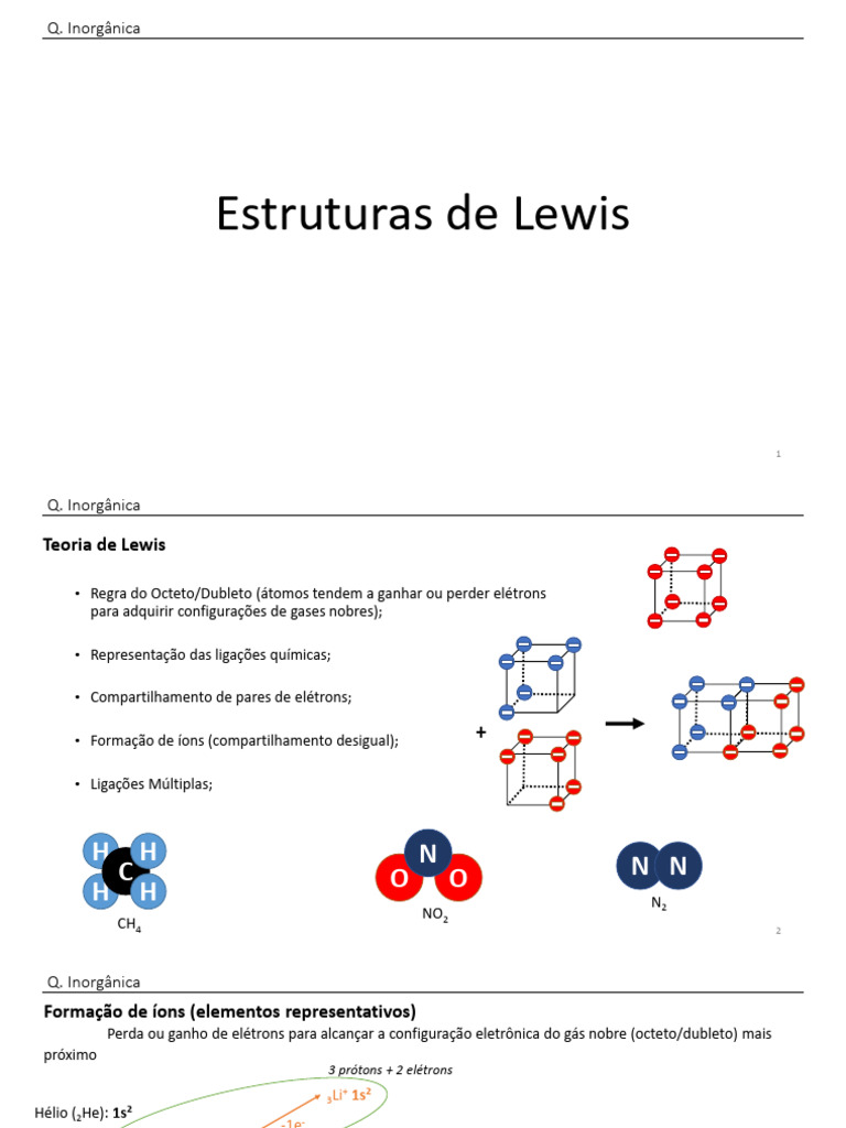 QI-A02-Lewis_SN (5) | PDF | Ligação química | Moléculas