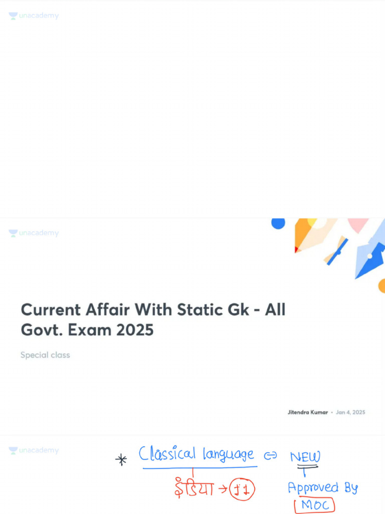 Current Affair With Static GK All Govt Exam 2025 With Anno | PDF